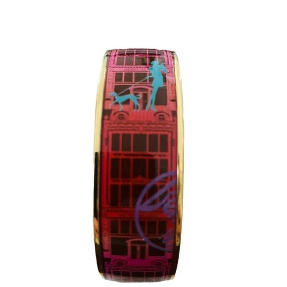 Henri Bendel 1895 Rare Colorful Enamel Bangle Shop Girls Bracelet HTF Unique S23 - Picture 4 of 9